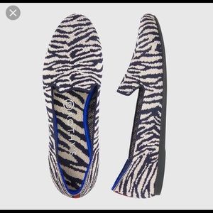 Rothy’s Navy Blue Zebra striped Loafer